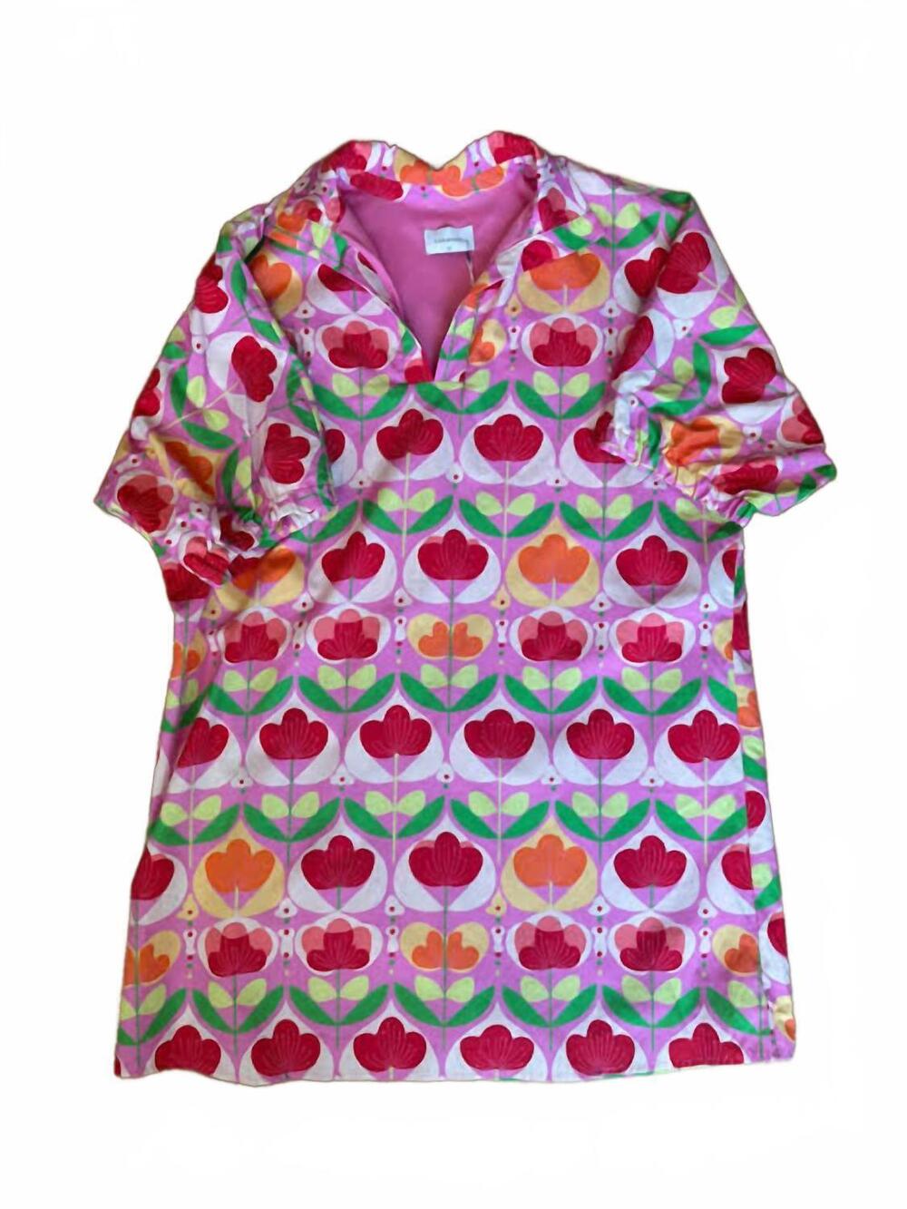 NEW ADRIENNE women's stand collar drop shoulder dress - plus in bulldogs